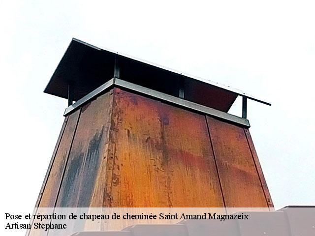Pose et répartion de chapeau de cheminée  saint-amand-magnazeix-87290 Artisan Stephane