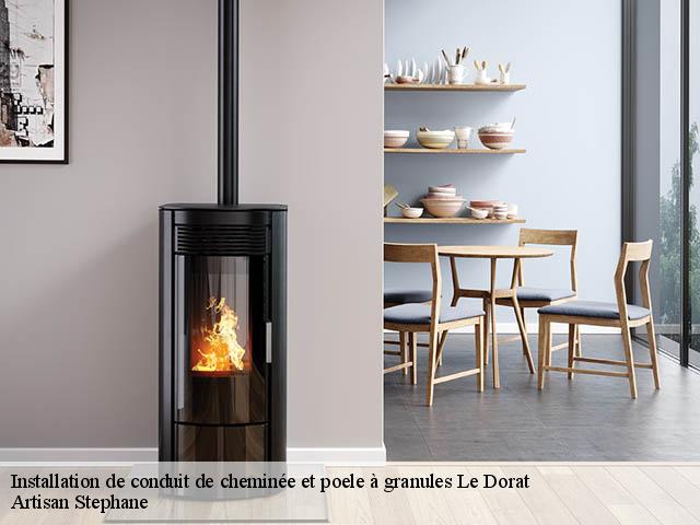 Installation de conduit de cheminée et poele à granules  le-dorat-87210 Artisan Stephane