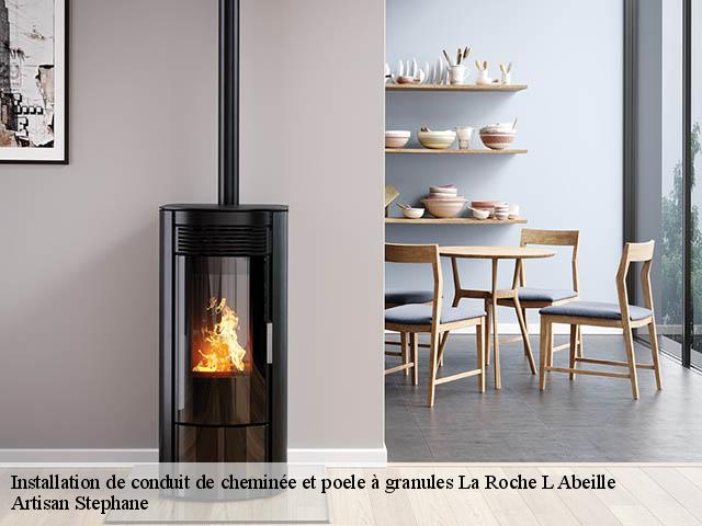 Installation de conduit de cheminée et poele à granules  la-roche-l-abeille-87800 Artisan Stephane